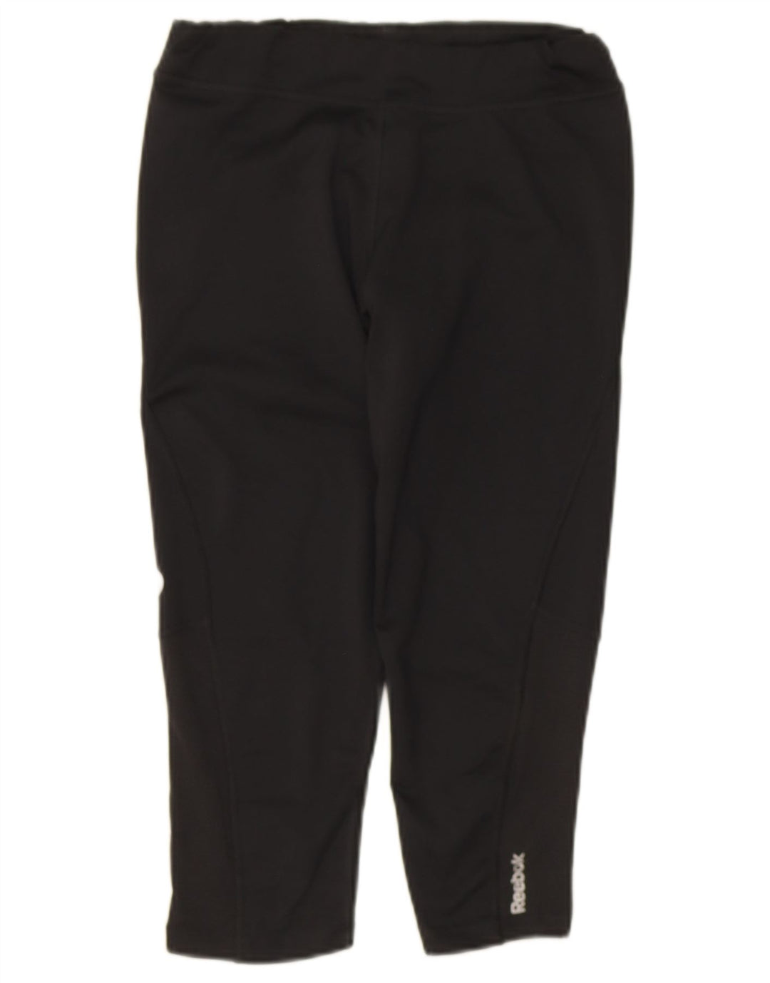 Leggings Reebok Donna Capri UK 8/10 Small Nero Poliestere