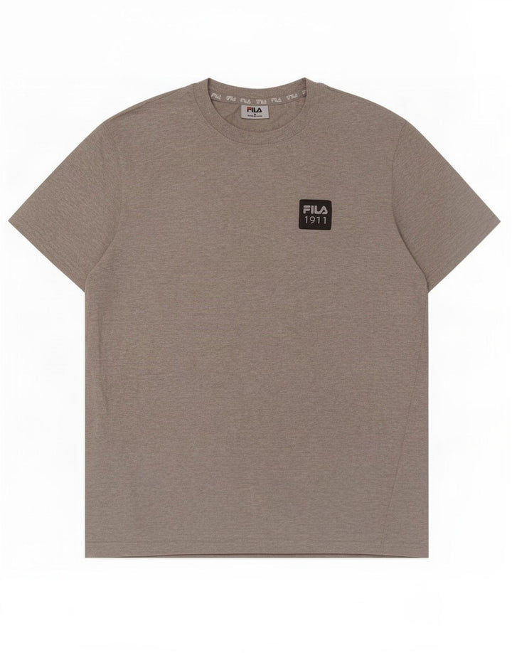 T-shirt da uomo Fila Top in cotone mélange grigio medio
