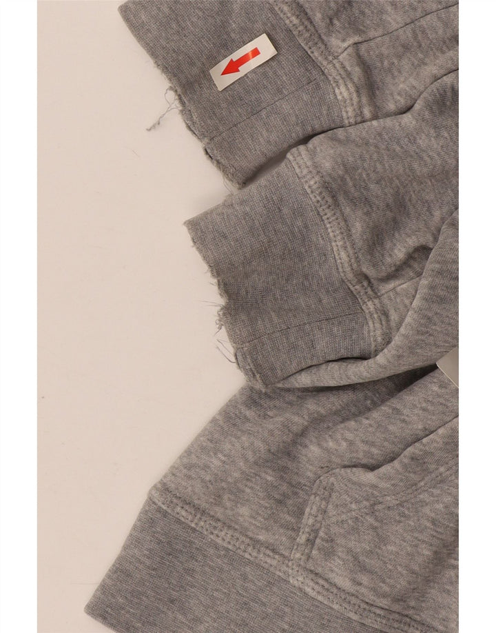 Felpa con cappuccio da uomo Nike in cotone grigio medio