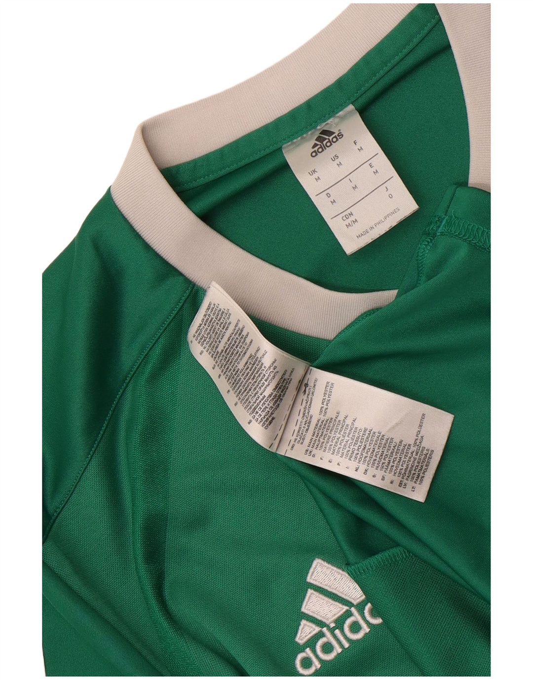 T-shirt grafica Adidas da uomo Climalite Top in poliestere a righe verde medio