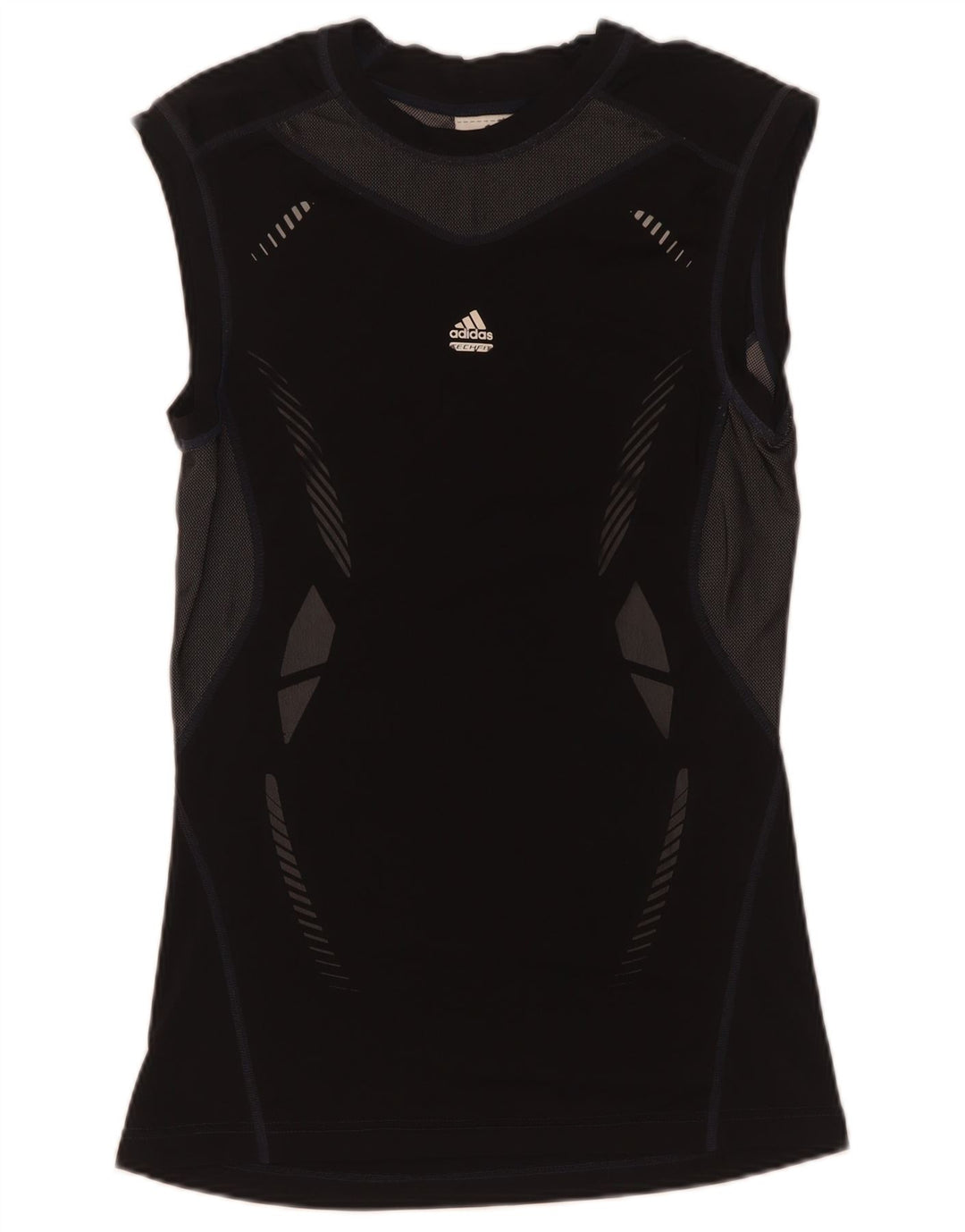 Canotta grafica Adidas Climacool da uomo, poliestere color block medio nero