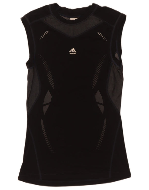 Canotta grafica Adidas Climacool da uomo, poliestere color block medio nero