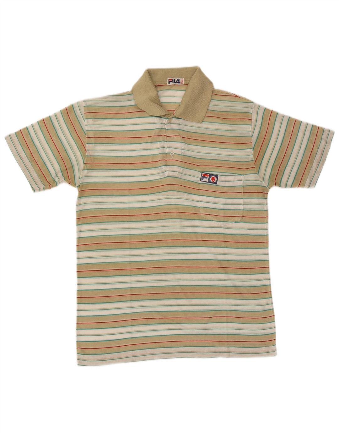 Polo da uomo Fila UK 36 piccola a righe multicolore
