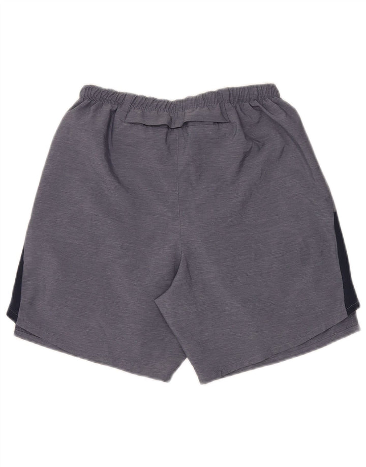 Pantaloncini sportivi NIKE da donna Dri Fit UK 10 piccoli blu in poliestere color block