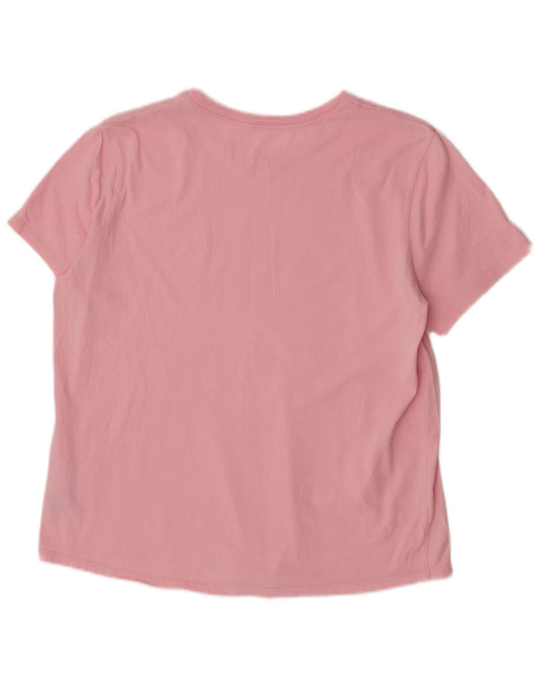 T-shirt grafica da donna Nike Top UK 16 grande in cotone rosa