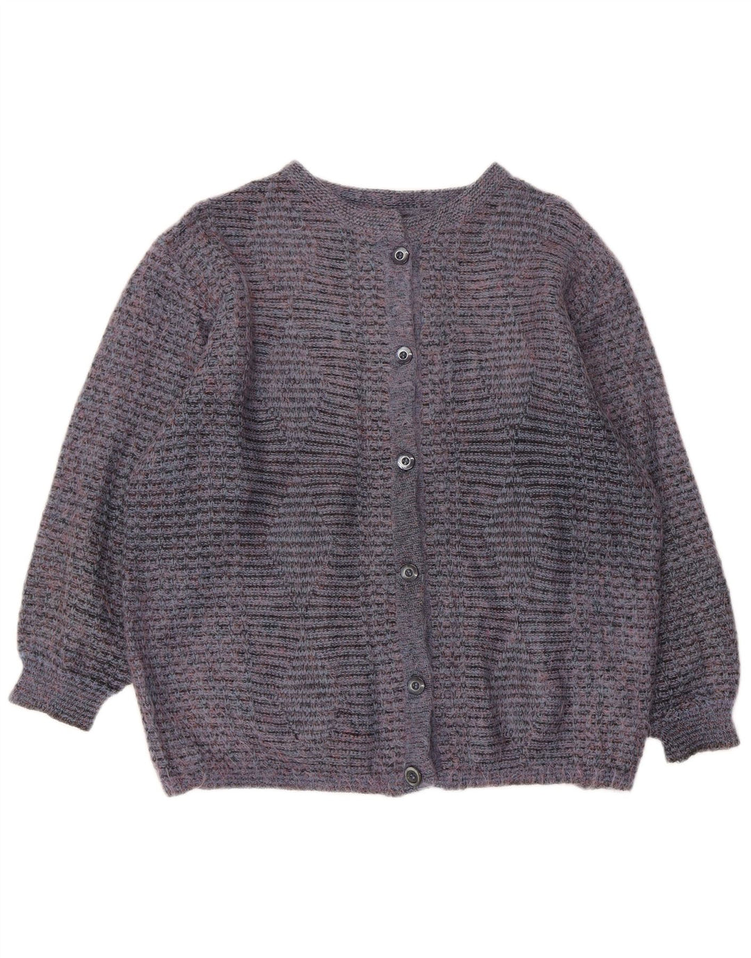 Maglione cardigan da donna vintage UK 16 grande blu