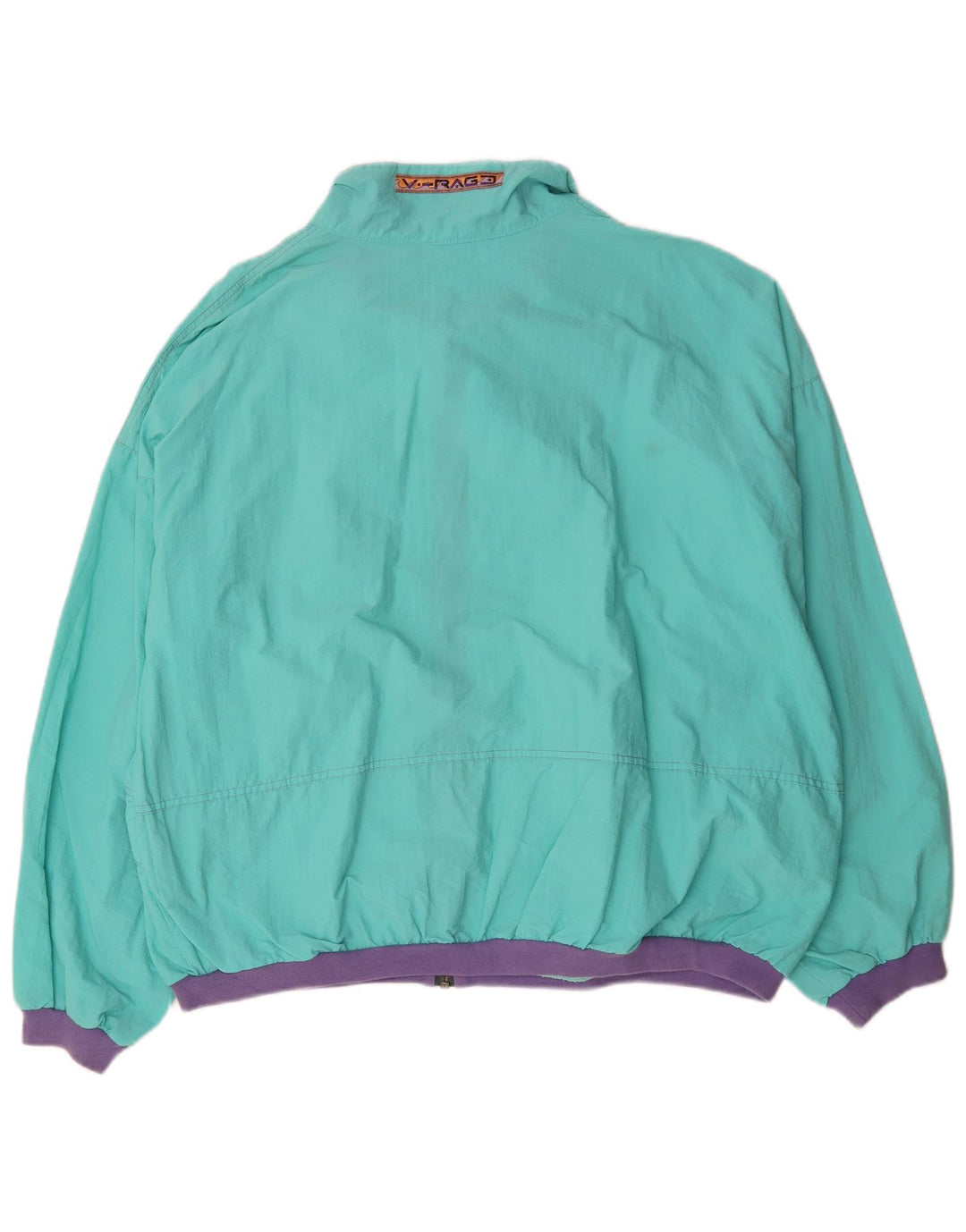 Giacca da ginnastica vintage da uomo XL in poliammide geometrica blu