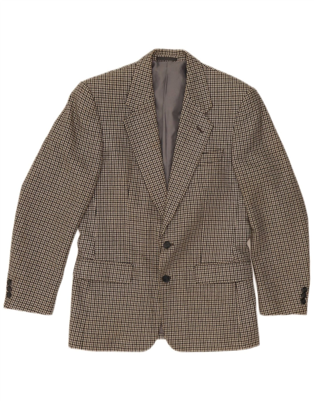 WELLINGTON Giacca blazer quattro stagioni da uomo UK 38 pied de poule grigio medio