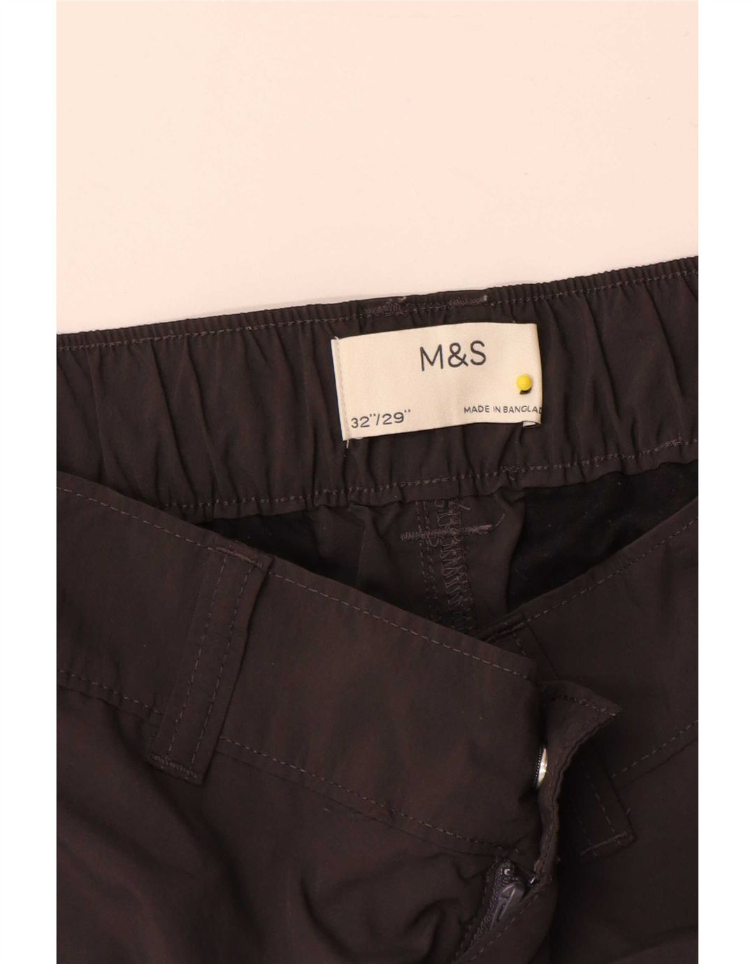 Pantaloni cargo dritti da uomo Marks & Spencer W32 L29 Poliammide grigio