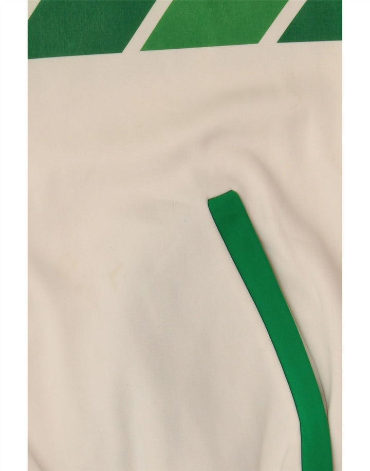 Giacca da tuta da uomo vintage 2XL in nylon color block bianco