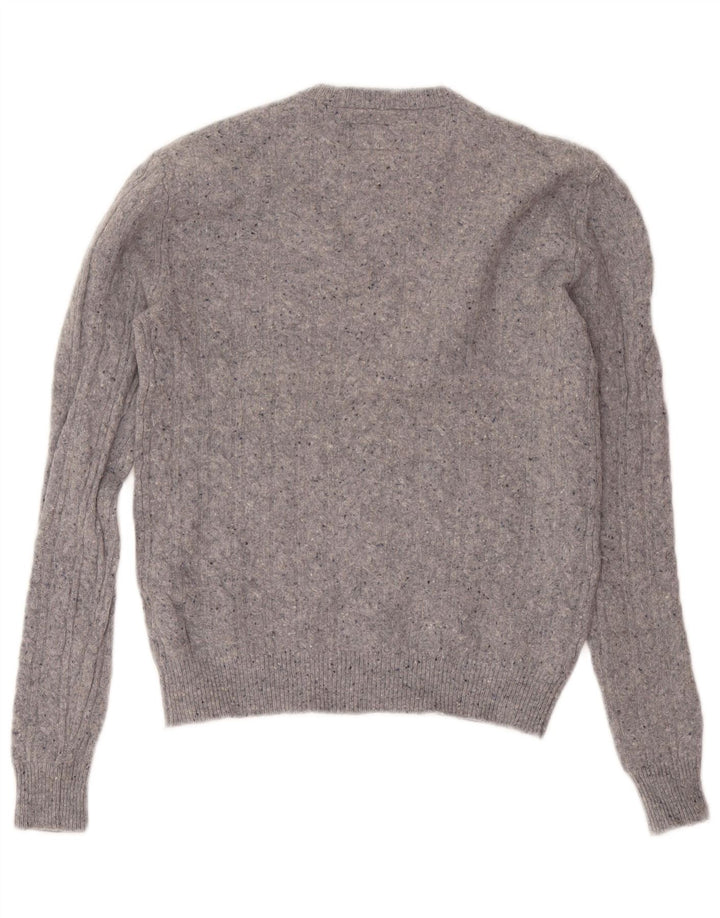 Maglione maglione girocollo da uomo Jack Wills piccolo in lana screziata grigia