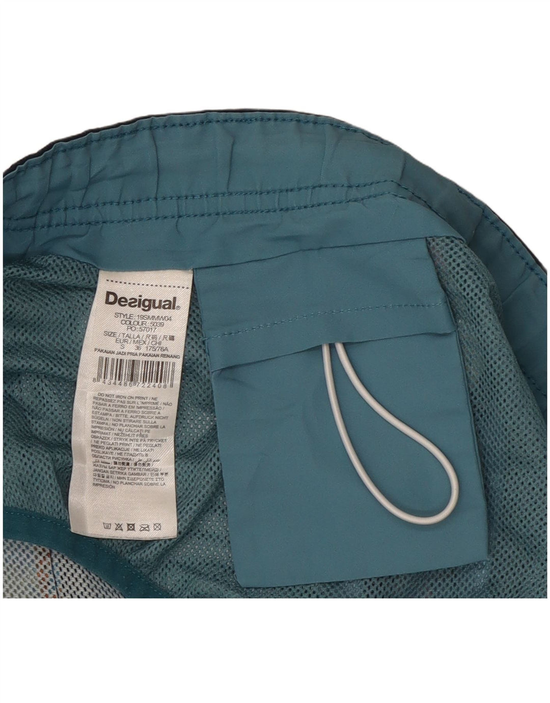 Desigual Pantaloncini da bagno da uomo Piccoli in poliestere floreale multicolore