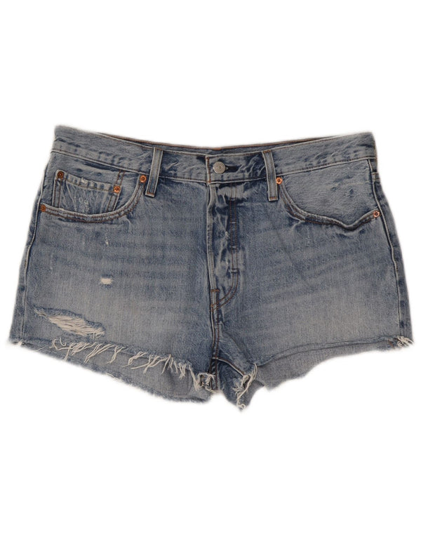 Shorts in denim Levi's da donna 501 W32 Blu Medio Cotone