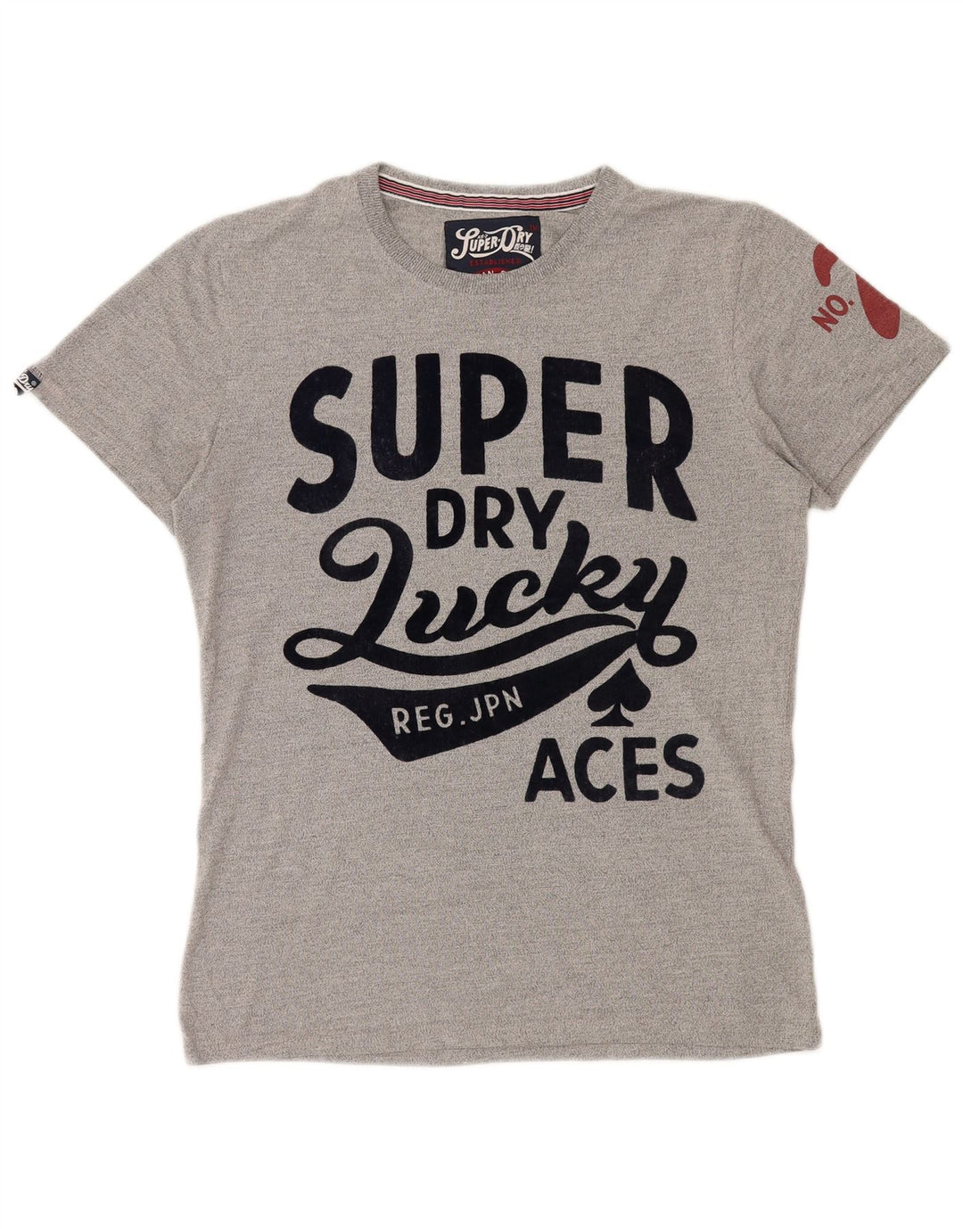 T-shirt grafica da uomo SUPERDRY Top in cotone grigio medio
