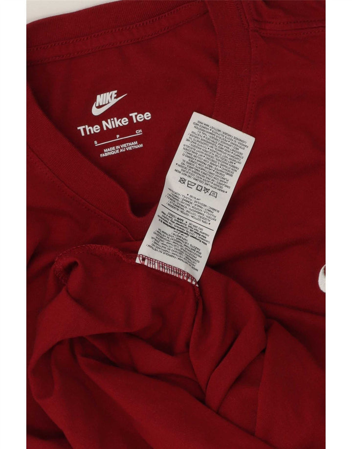 T-shirt Nike da uomo Top Small Borgogna in cotone