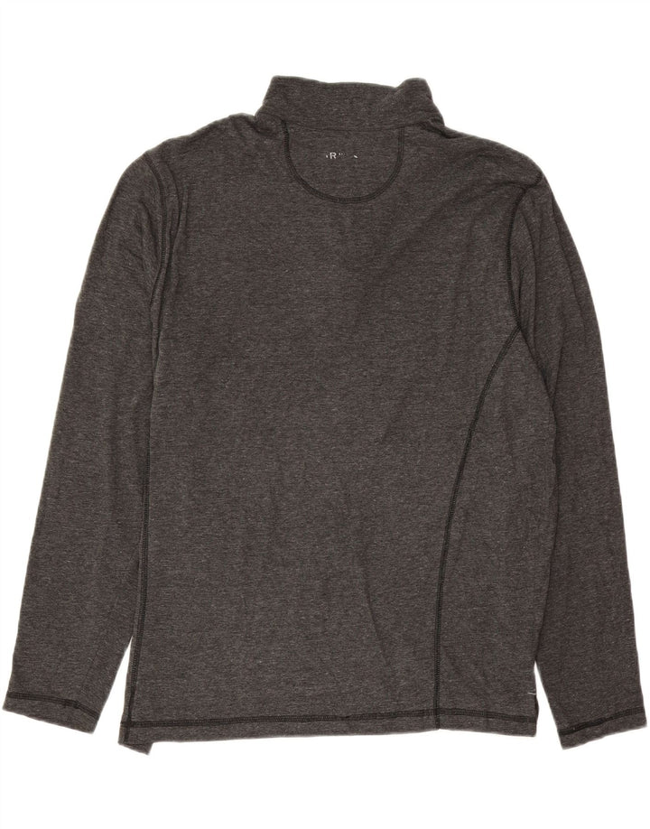 ORVIS Mens Zip Neck Pullover Tracksuit Top Large Grey Cotton Vintage Orvis and Second-Hand Orvis from Messina Hembry 