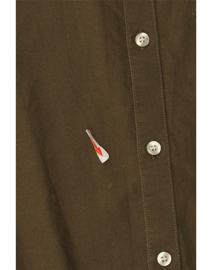 Camicia da uomo a maniche corte Regular Fit Fred Perry piccola in cotone verde