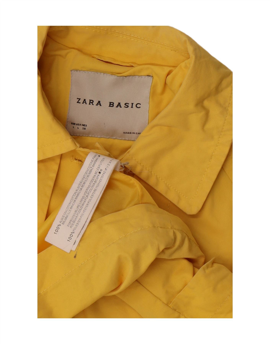 Giubbotto bomber da donna Zara UK 16 grande cotone giallo