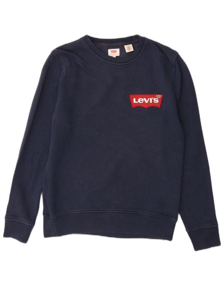 LEVI'S Felpa da uomo Maglione piccolo blu navy in cotone