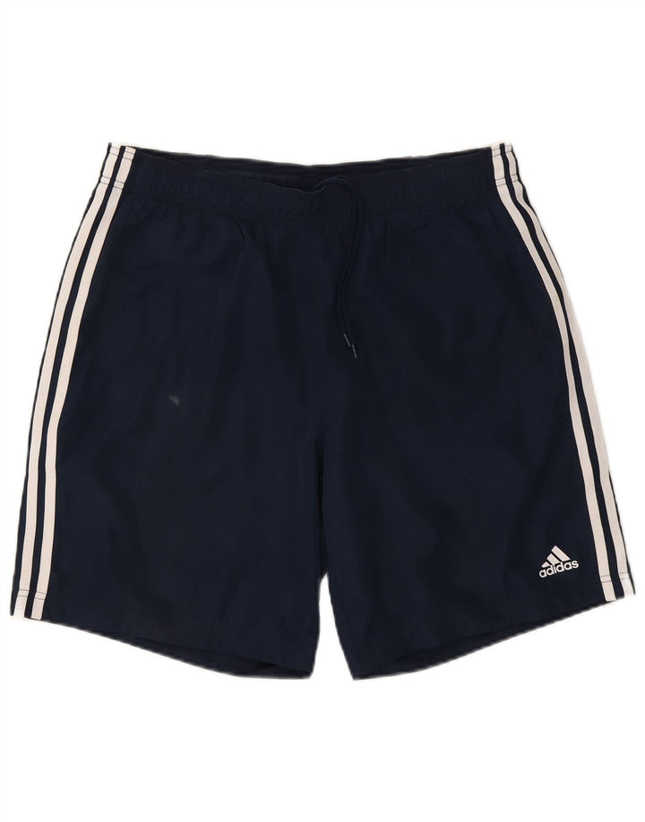 ADIDAS Mens Sport Shorts Large  Navy Blue Polyester