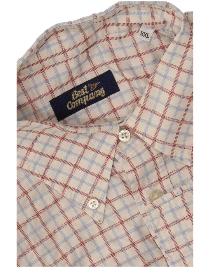 Camicia da uomo BEST COMPANY 2XL a quadri bianchi