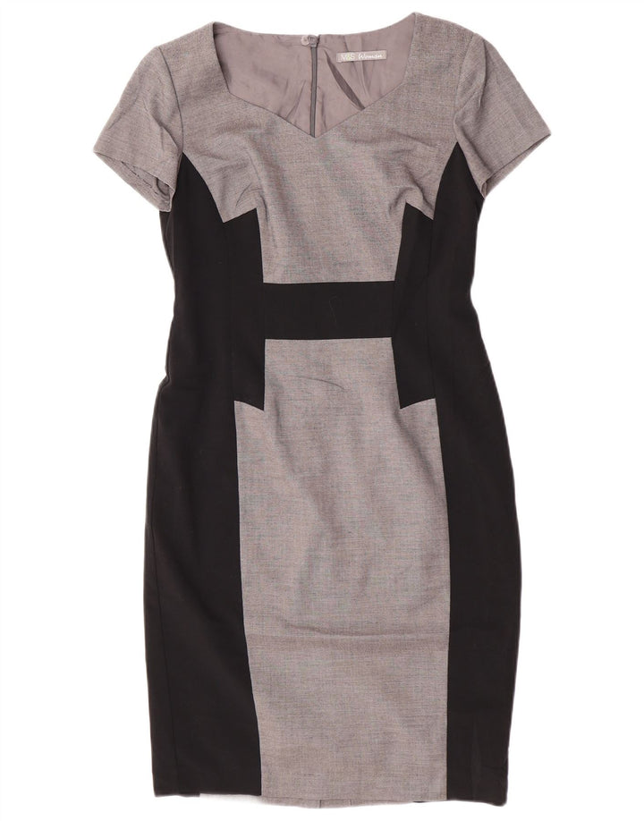 Abito tubino da donna Marks & Spencer UK 10 Small Poliestere color block grigio
