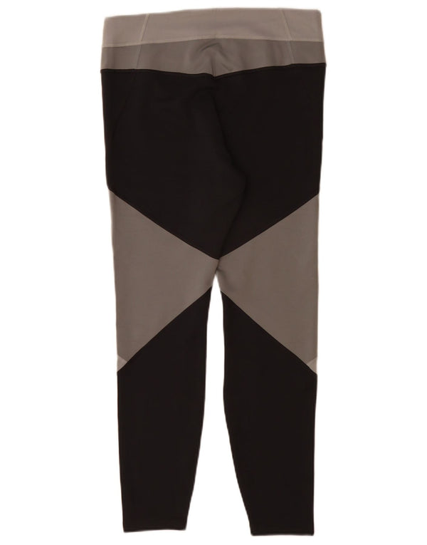 Leggings Nike Dri Fit Graphic Crop da donna UK 14 Large Black Colourblock