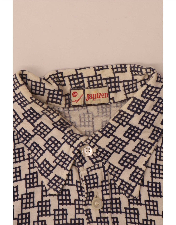 Polo da uomo Jantzen IT 50 Medium Black Geometric