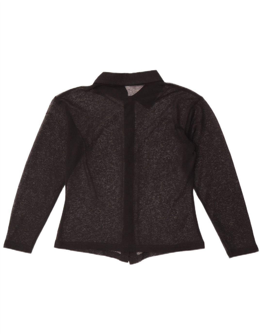 Camicetta trasparente da donna vintage UK 12 media nera
