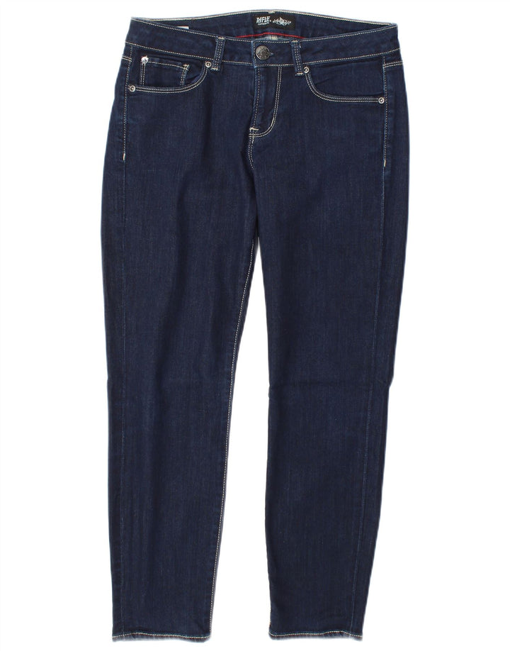 Jeans slim crop da donna Rifle W27 L25 cotone blu navy