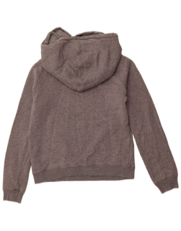 Felpa con cappuccio grafica NIKE da donna UK 10 piccola in cotone grigio