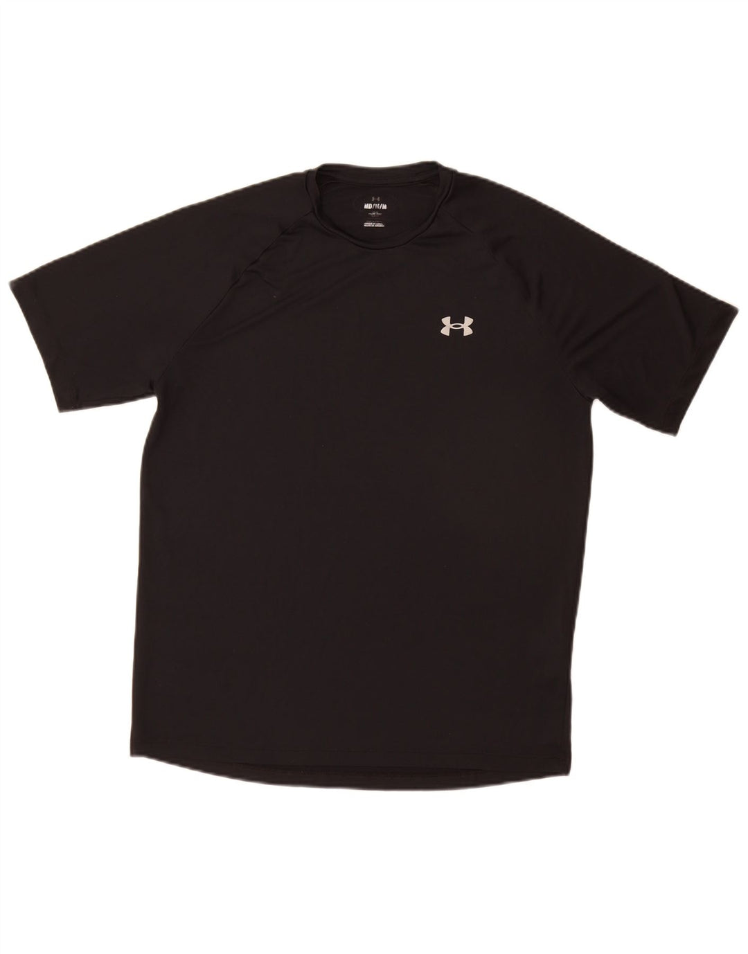 T-shirt grafica da uomo Under Armour Top in poliestere nero medio
