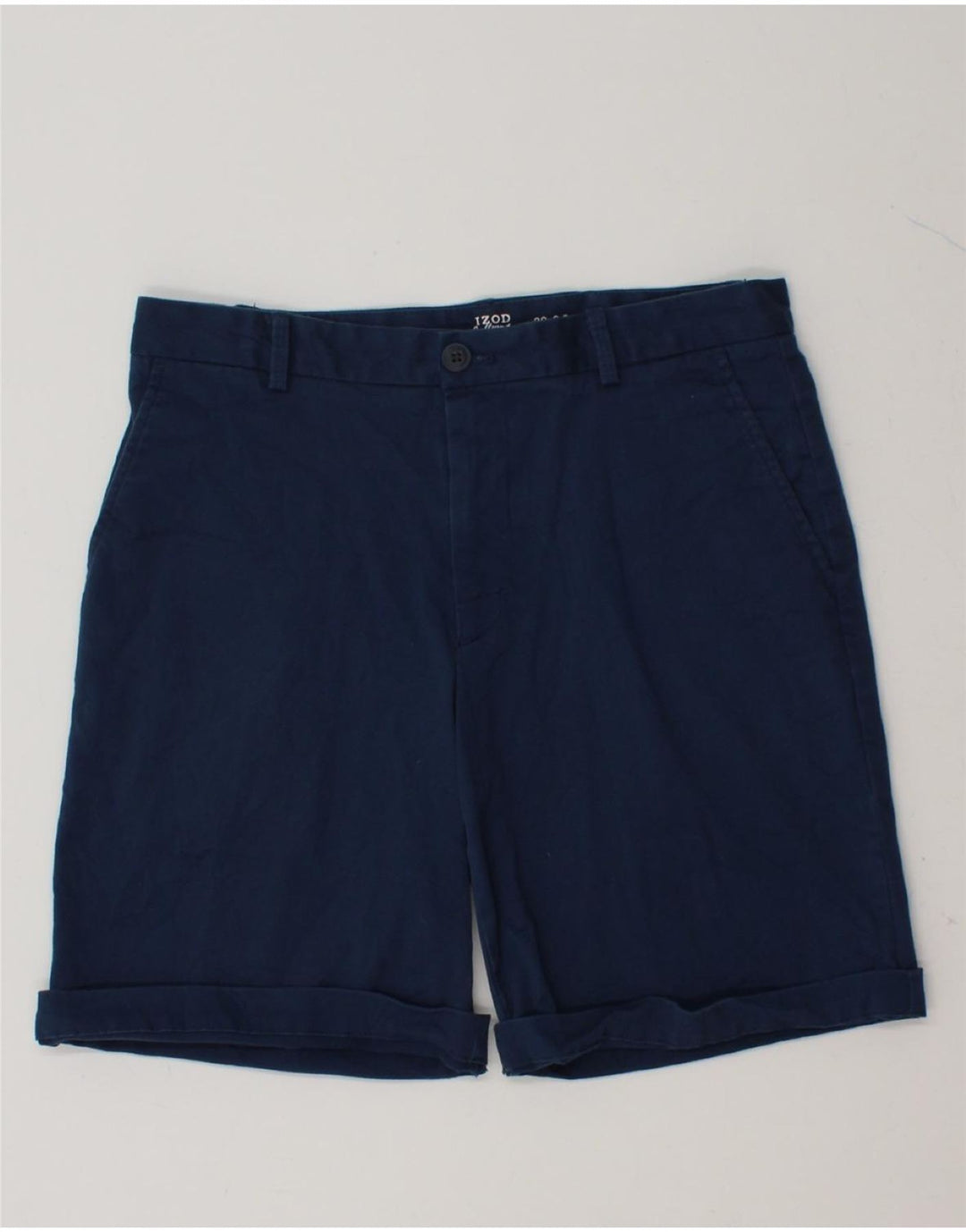 IZOD Mens Salt Water Chino Shorts W30 Medium Navy Blue Cotton Vintage Izod and Second-Hand Izod from Messina Hembry 