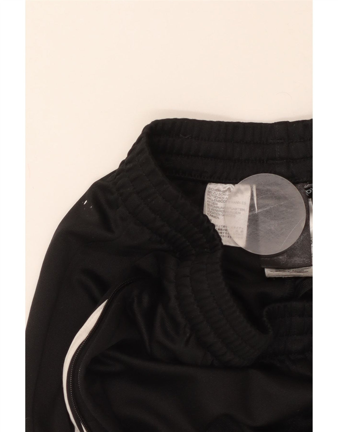 Pantaloni della tuta da ragazzo ADIDAS 11-12 anni in poliestere nero