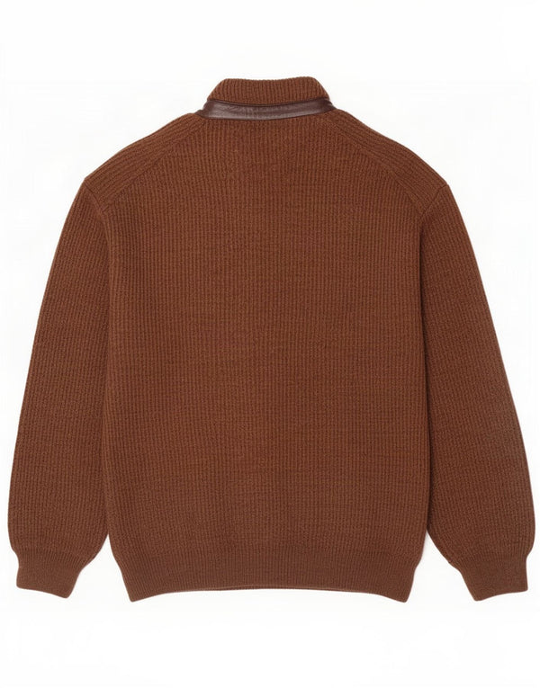 Maglione cardigan da uomo Marek grande acrilico marrone
