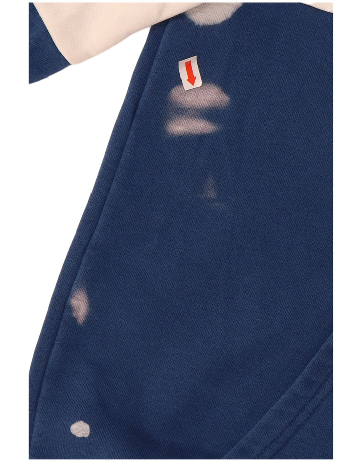 FILA Mens Graphic Hoodie Jumper Medium Multicoloured Colourblock Cotton