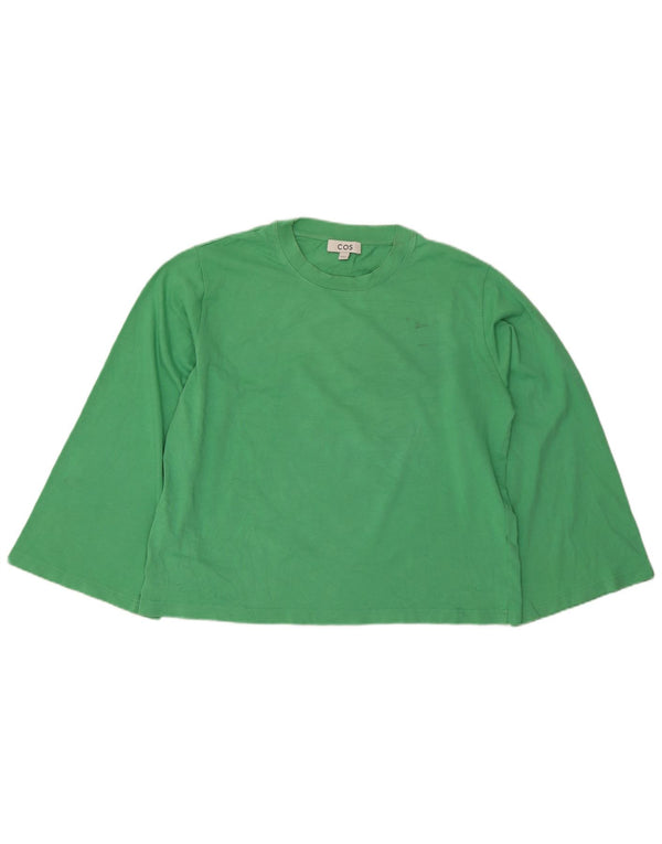 Cos Top da donna a maniche lunghe UK 14 Cotone verde medio