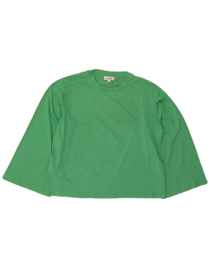 Cos Top da donna a maniche lunghe UK 14 Cotone verde medio