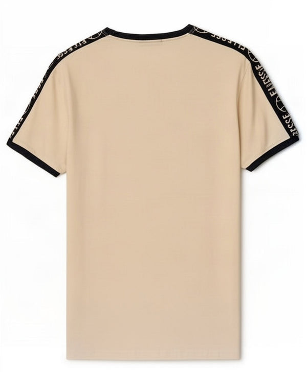 Ellesse T-shirt grafica da donna Top UK 10 Small Off White Colourblock Cotton