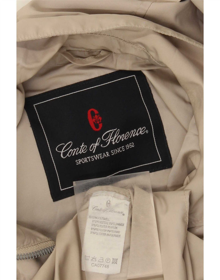 Giacca pratica con cappuccio da donna Conte of Florence UK 14 Large Beige Poliestere