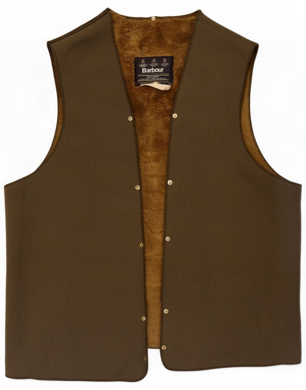 Gilet Barbour da uomo con fodera in sherpa UK 46 piccolo acrilico kaki