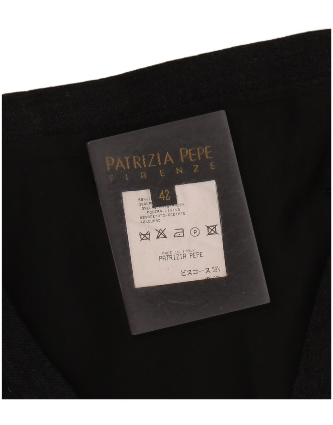 Minigonna Donna Patrizia Pepe IT 42 Media W28 Nera Viscosa