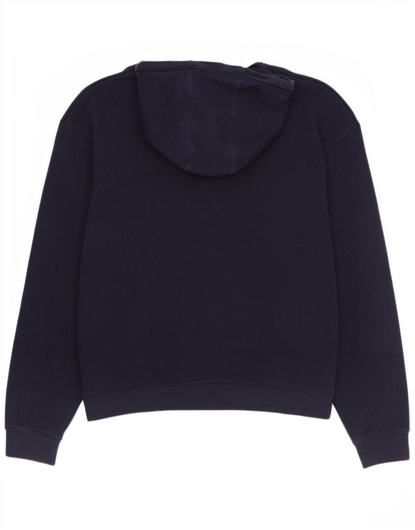 Maglione con cappuccio grafico da uomo Fila in cotone blu navy medio