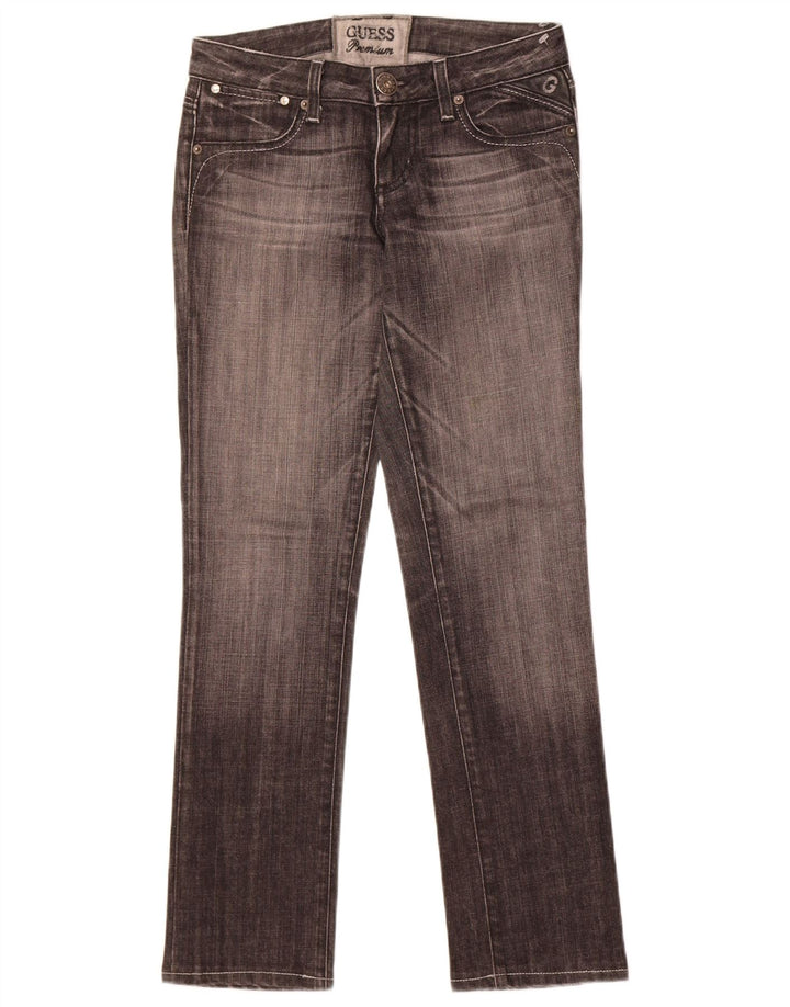 Jeans dritti da donna Guess W27 L30 cotone nero