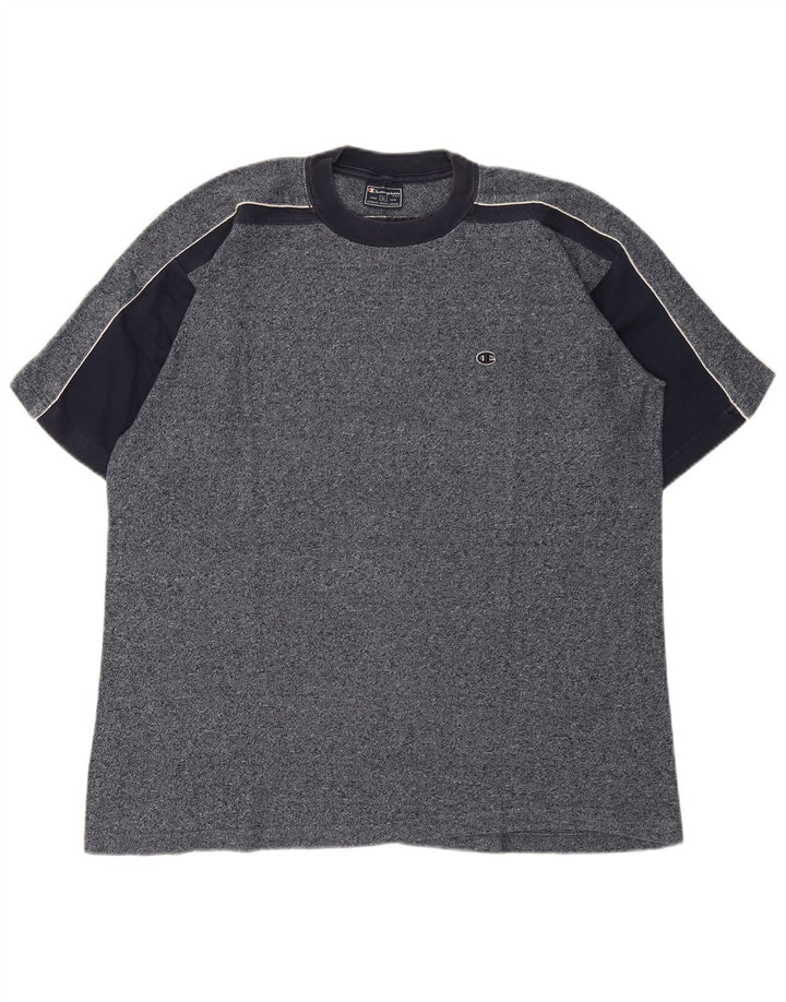 T-shirt da uomo Champion Top XL blu navy chiazzato