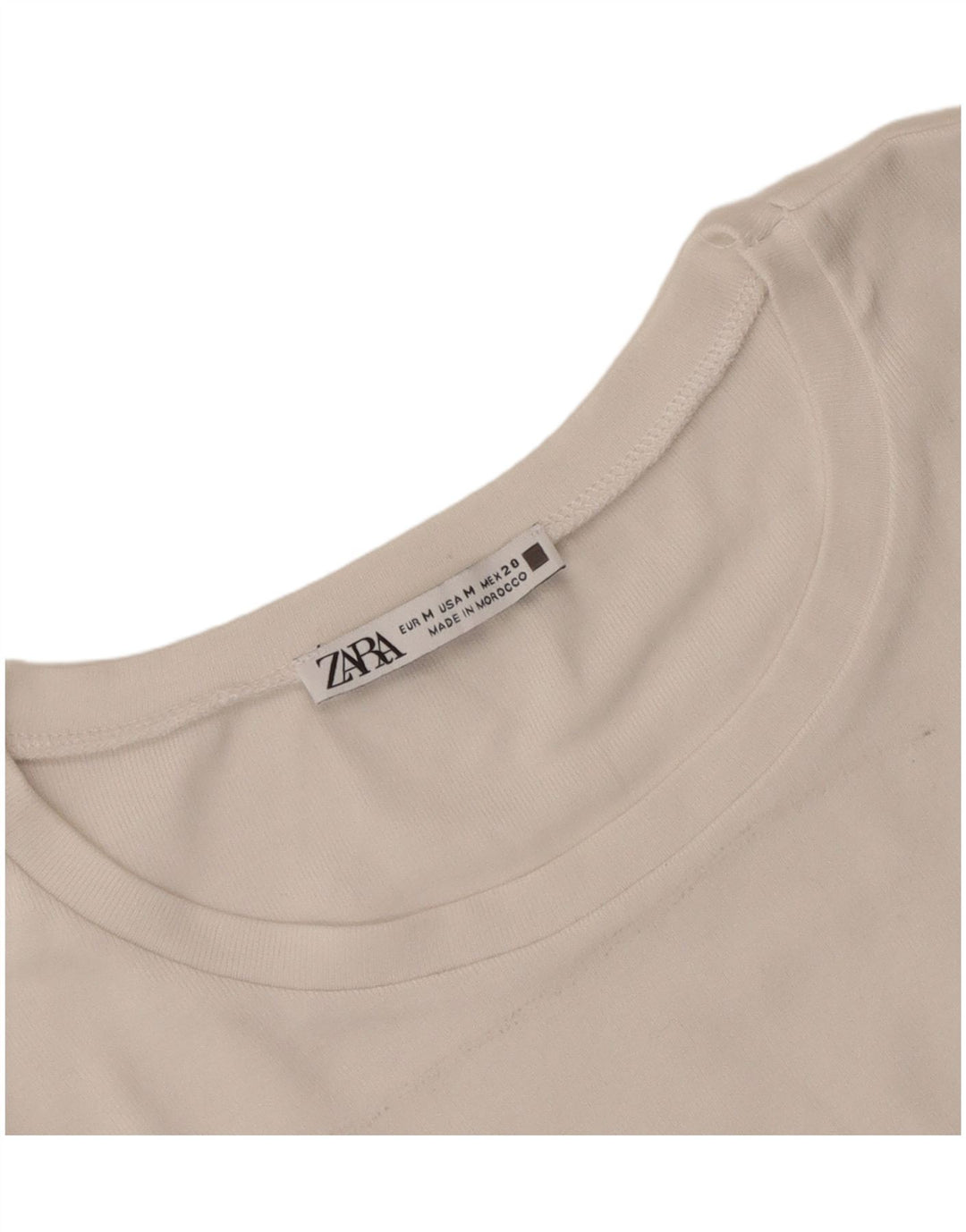 Top senza maniche in camicetta da donna Zara UK 12 bianco medio