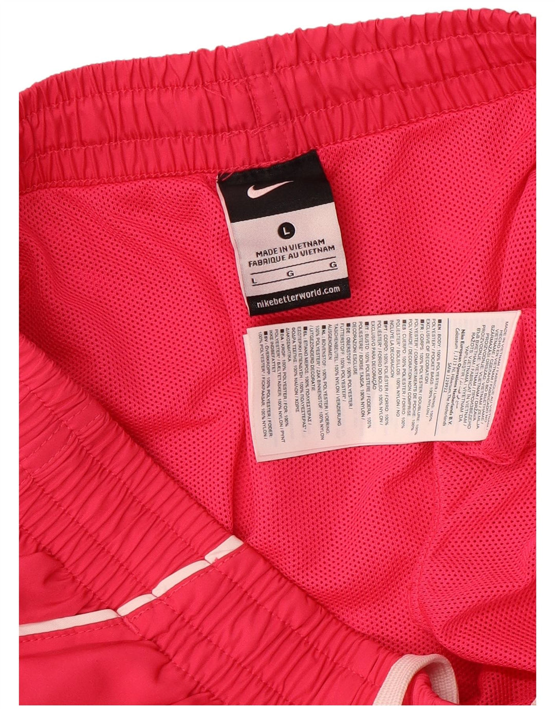 Pantaloncini sportivi Nike da uomo con grafica, grandi, rosa, in poliestere