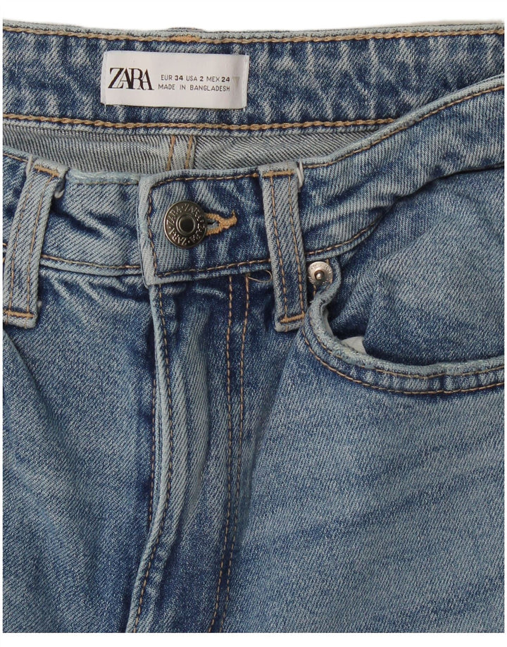 Jeans Bootcut da donna Zara EU 34 2XS W24 L26 Blu