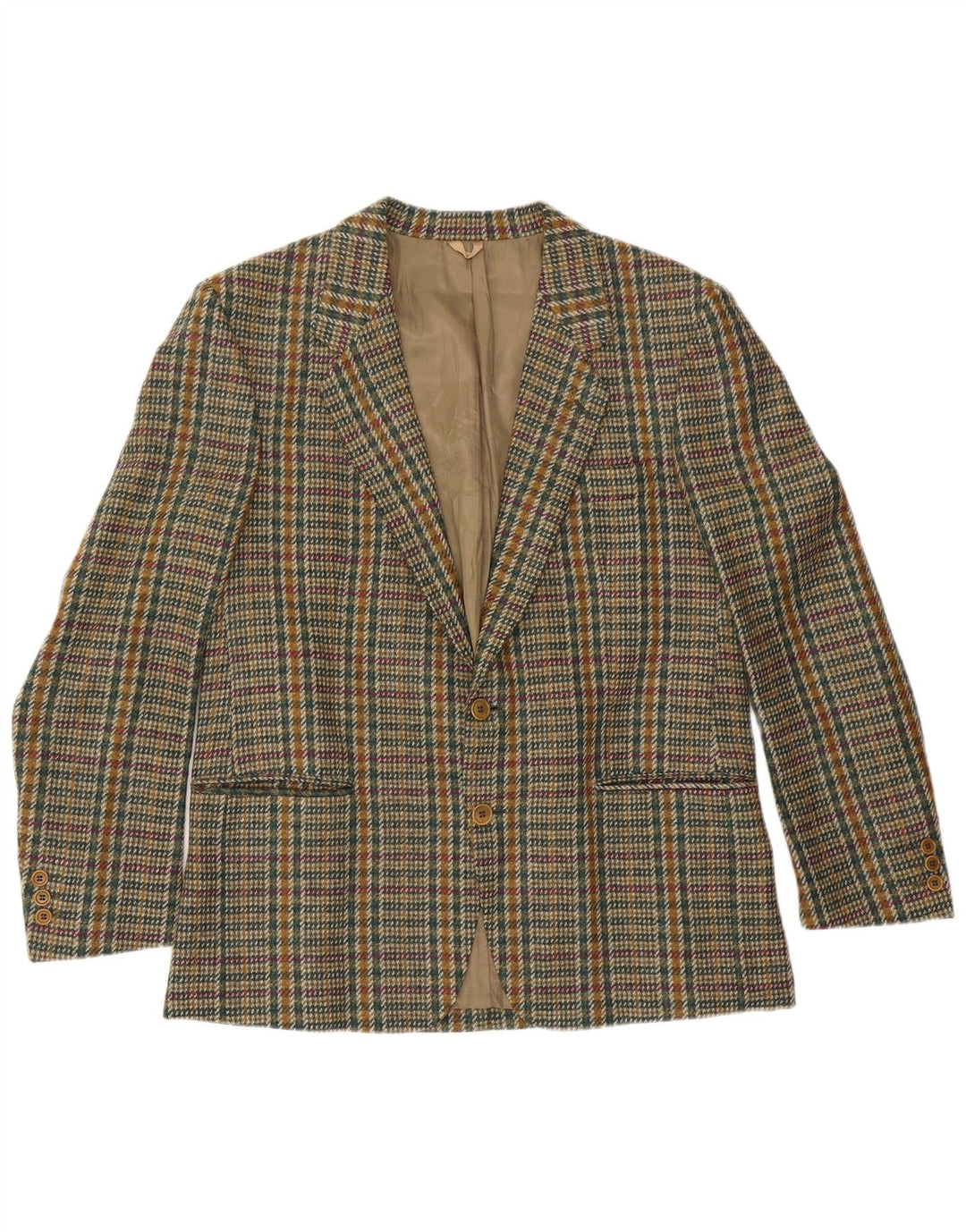 Giacca Blazer da Uomo a 2 Bottoni Tiglio IT 50 Large Green Check
