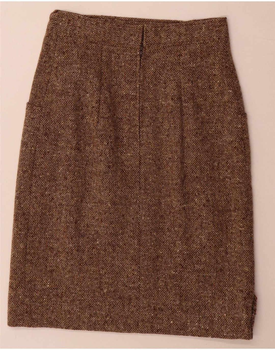 Set gonna vintage da donna in 2 pezzi media W24 marrone screziato